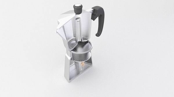 Modello 3D Caffettiera Moka interno (1 
