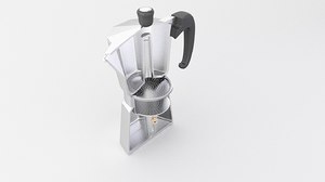 3D moka pot coffee