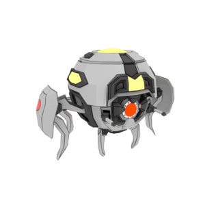 pbr sphere robot insect 3D