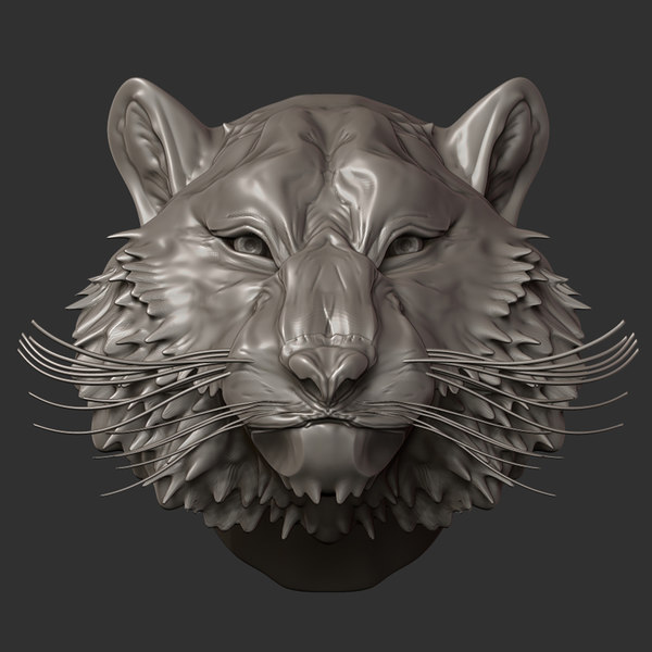 老虎雕像3d模型