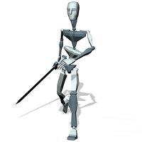 Warrior walking forward to run