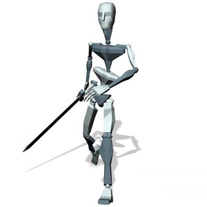 Warrior walking forward to run