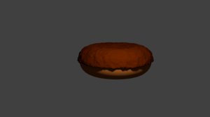 3D chocolate donut