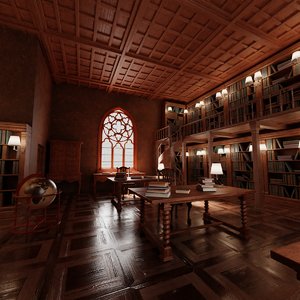 3D old library model