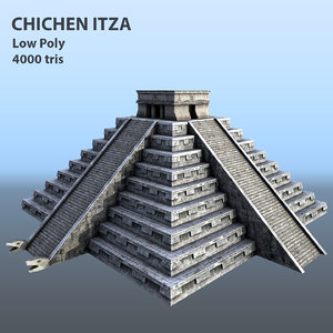 3D chichen itza pyramid