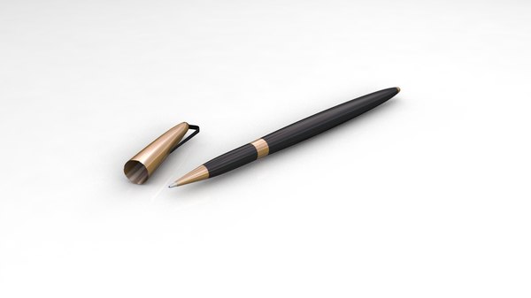 black ballpoint pen 3D model