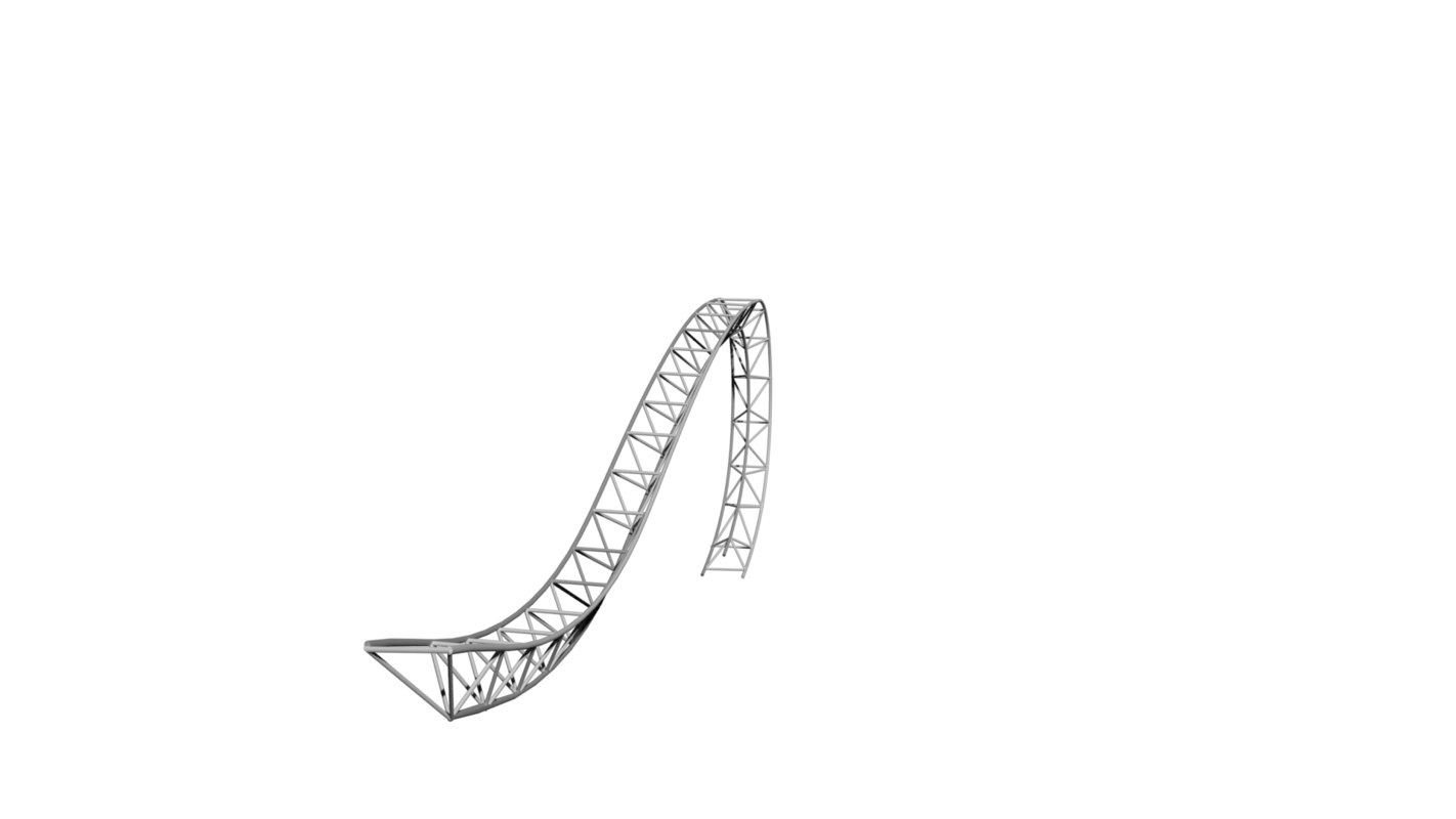 Curved truss structure 3D - TurboSquid 1377959