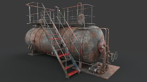 rusted machinery device 3D model