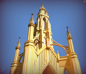 old gothic church 3D