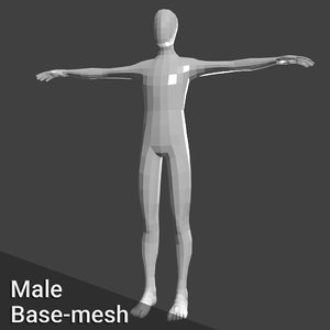 simple male basemesh mesh character model