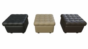 ready leather pouf sofa 3D