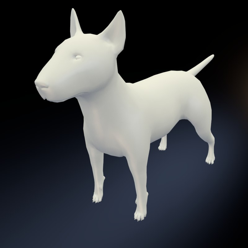 Bull terrier 3D model TurboSquid 1378178
