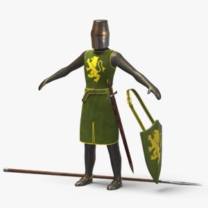 3D model 13th century knight