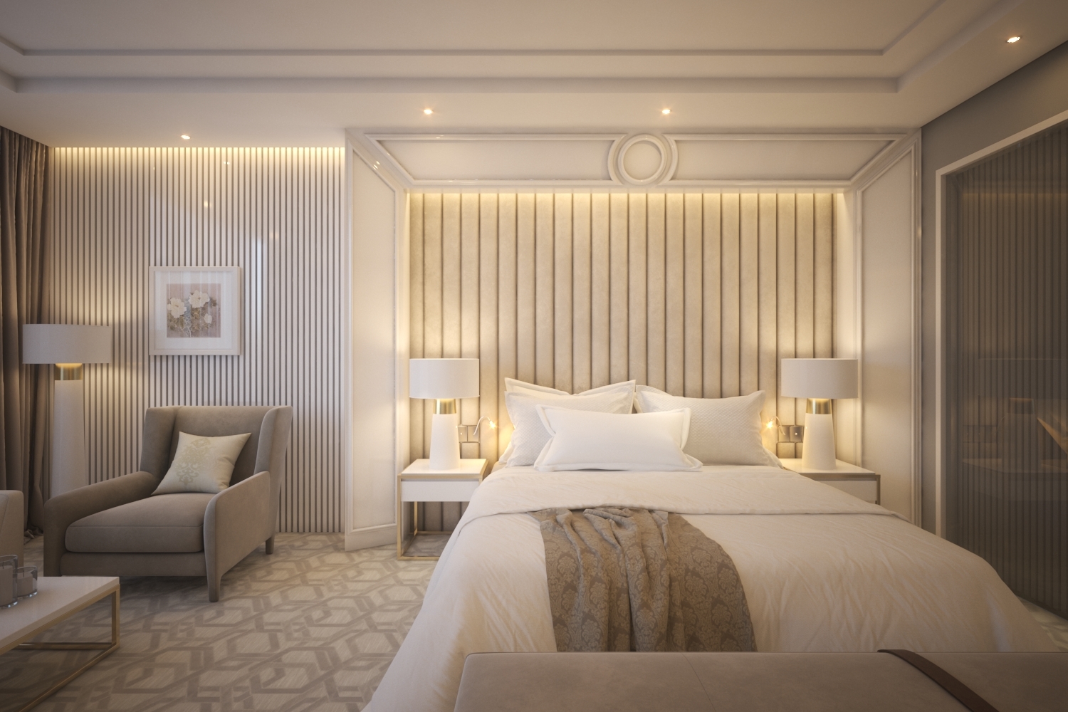 Hotel room scene 3D model - TurboSquid 1378266