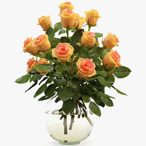 rose bouquet 3D model