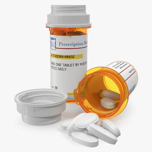 prescription pill bottles 3D
