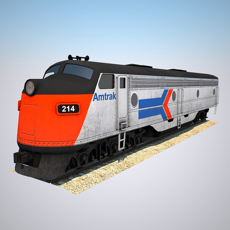 3D model diesel railroad train TurboSquid 1378347