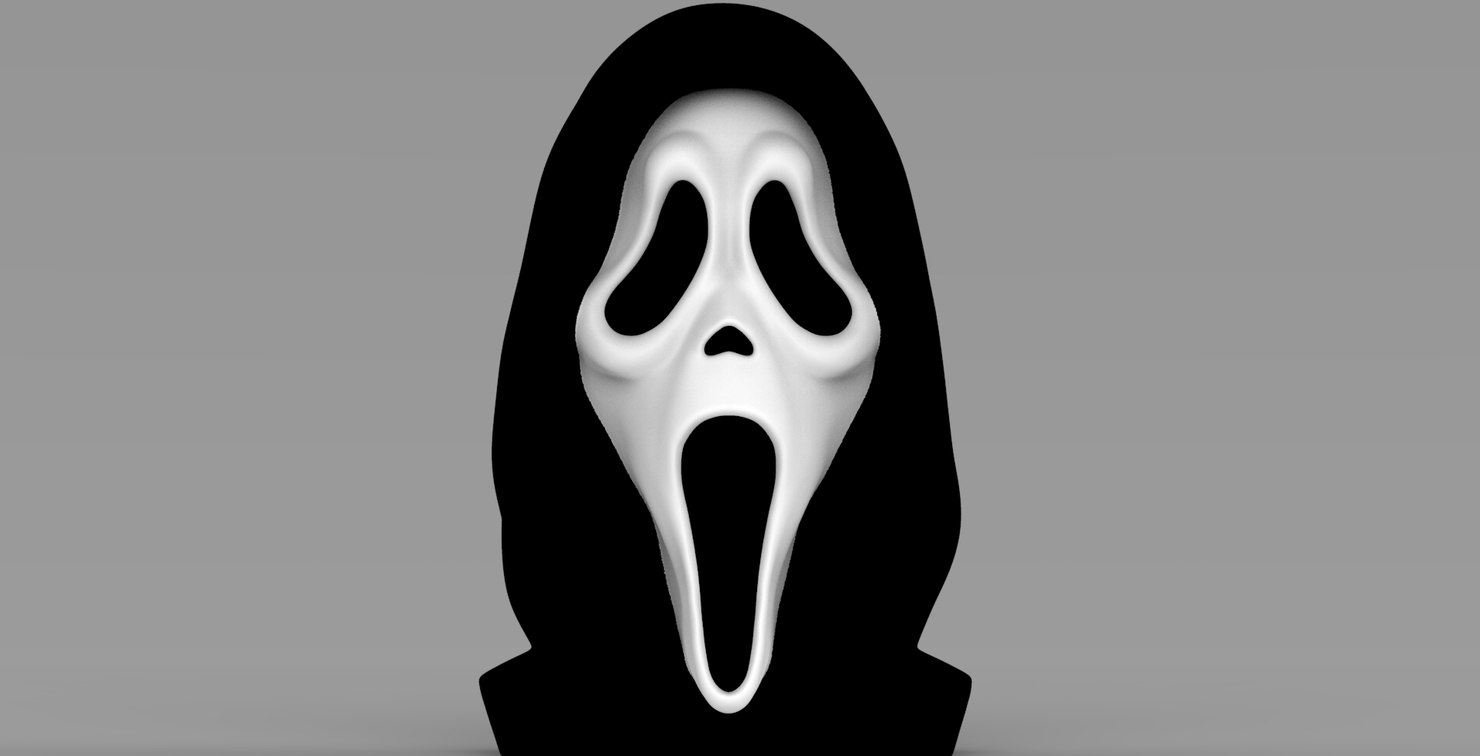 Ghostface scream bust ready 3D model - TurboSquid 1378436