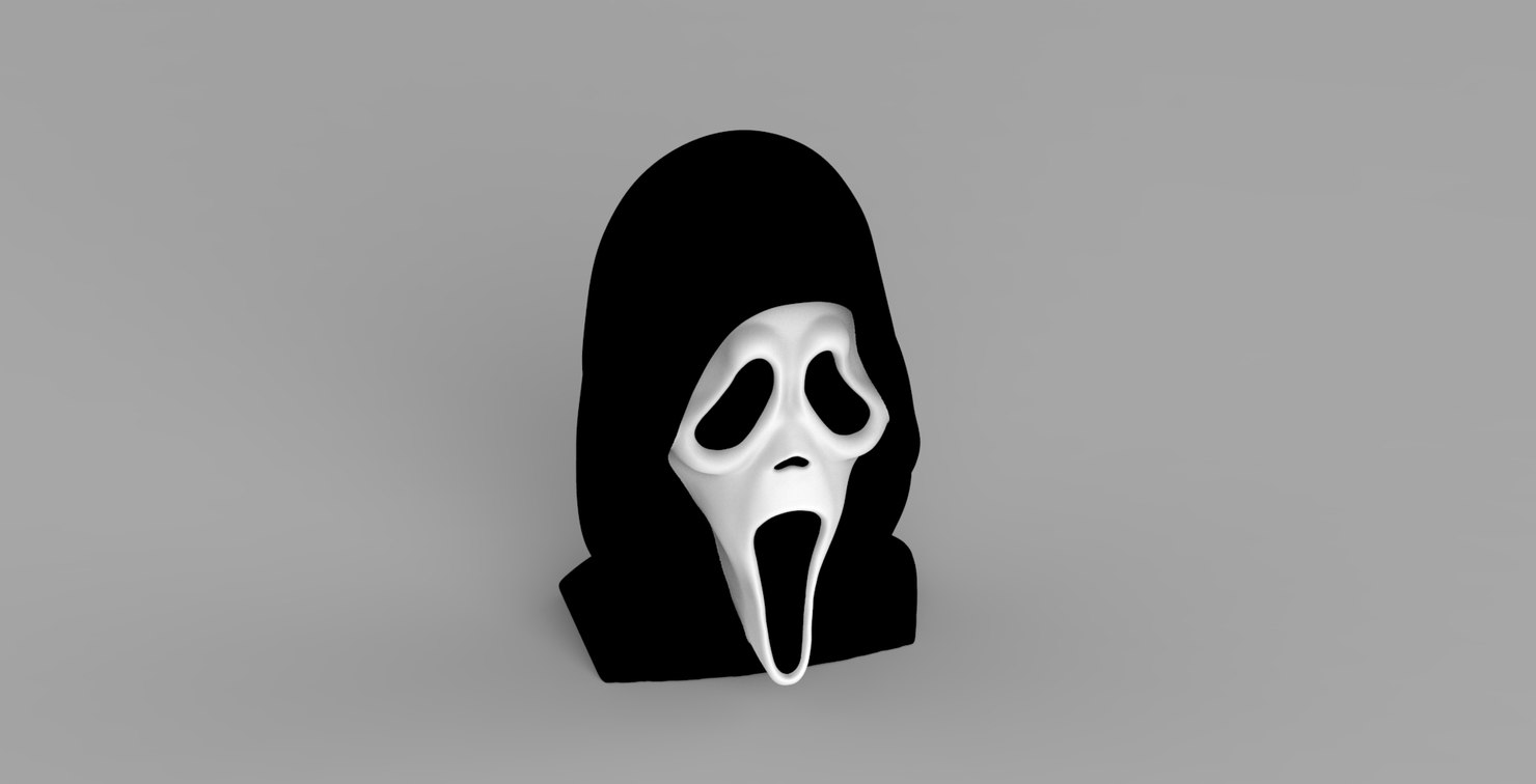 Ghostface scream bust ready 3D model - TurboSquid 1378436