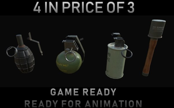 grenades ready assets 3D model