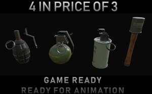 grenades ready assets 3D model