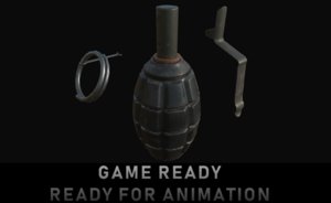 3D model f1 grenade