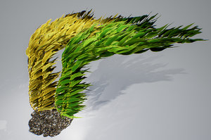 3D kelp brown pbr model
