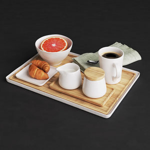 3D tray coffee model