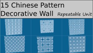chinese pattern ornament 3D model