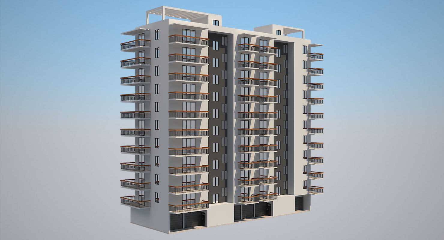 24套公寓楼13d模型
