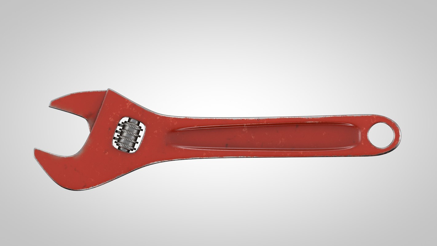 3D adjustable spanner wrench model TurboSquid 1379022