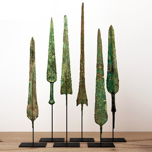 3D lorestani archaic bronze spearheads