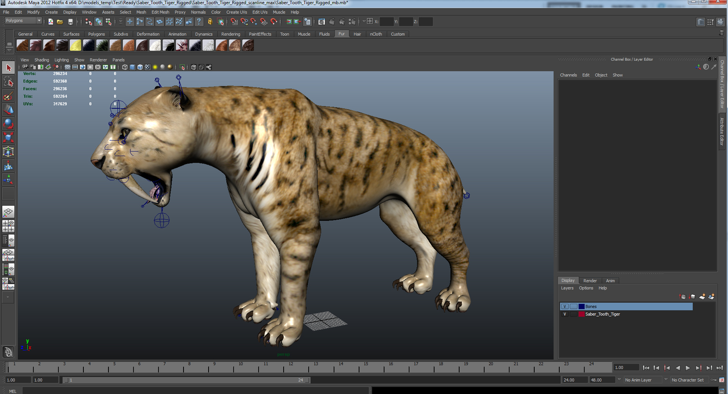 3D saber tooth tiger rigged - TurboSquid 1379331