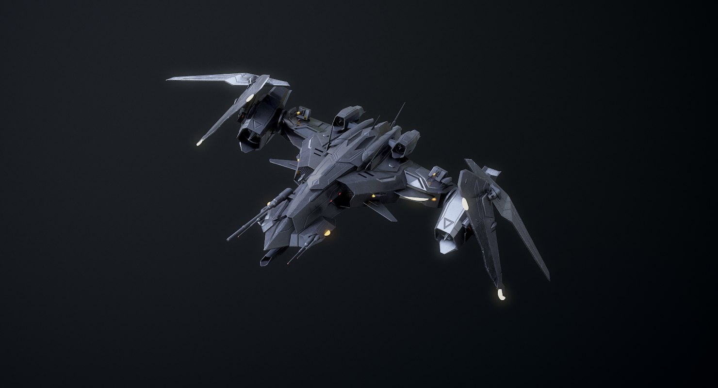 3D model rigged scifi spaceship fighter TurboSquid 1379474