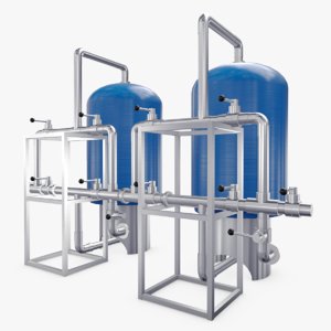 3D sand filters activated carbon