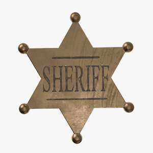 3D sheriff badge sherif model