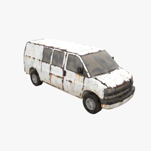 3D rusty van model