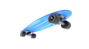 3D model plastic skateboard retro