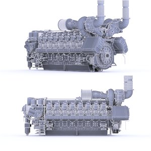 3D 16v4000 mtu marine engine