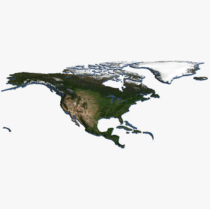 3D north america continent