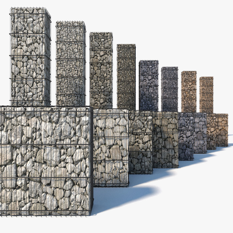 3D Gabion Set 01 Model - TurboSquid 1379832