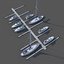 3D piers yachts model