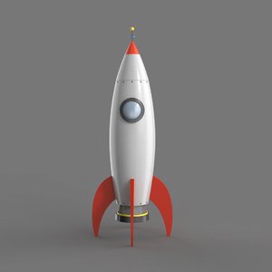 cartoon spaceship simple model
