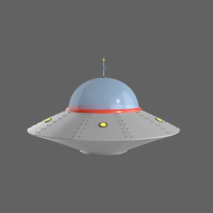 cartoon flying saucer model