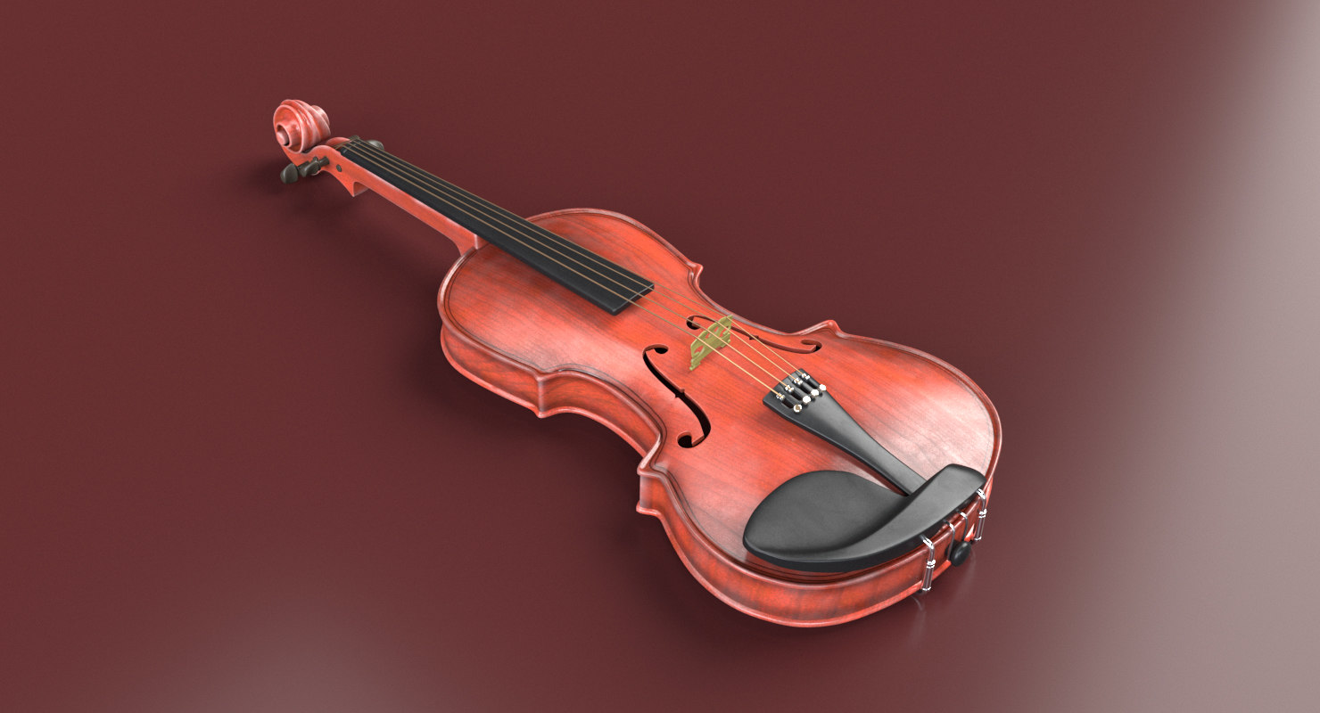 3D violin music instrument model TurboSquid 1380202