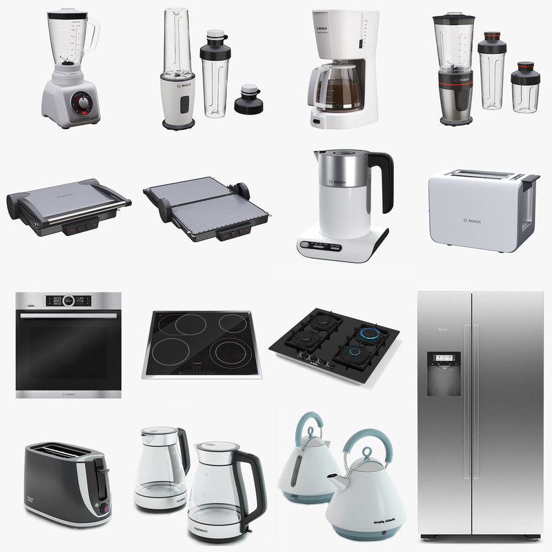 Fridge blender oven grill 3D model TurboSquid 1380396