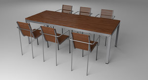 3D table wood