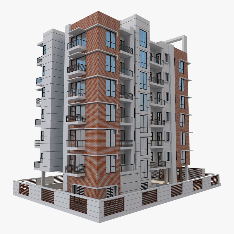 Mod le 3D De Immeuble Appartements 28 TurboSquid 1380490