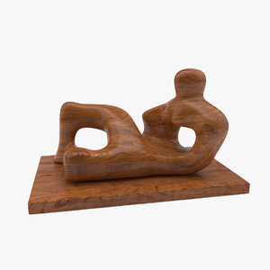3D sculpture henry moore model