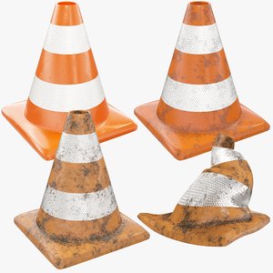 3D model road cones v1